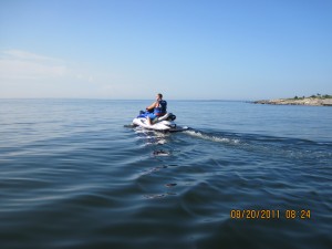 Dave looking out at Gardiners Bay